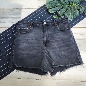 American Eagle Stretch Highest Rise 90's Boyfriend Shorts Black Size 14